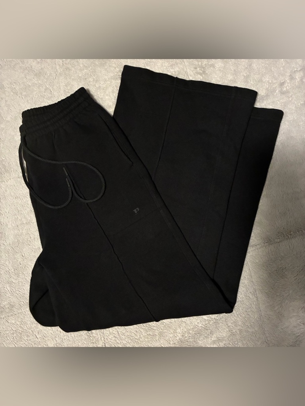 Cozy Campus Fleece Sweats PINK Victorias Secret Black Size Medium